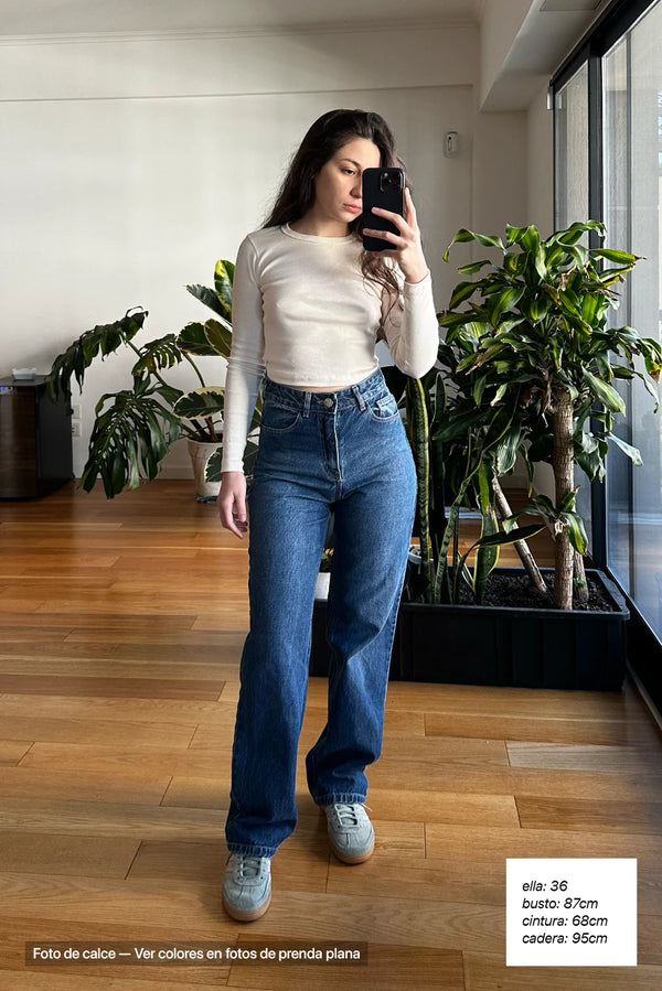 Jean Straight Mujer - Blue