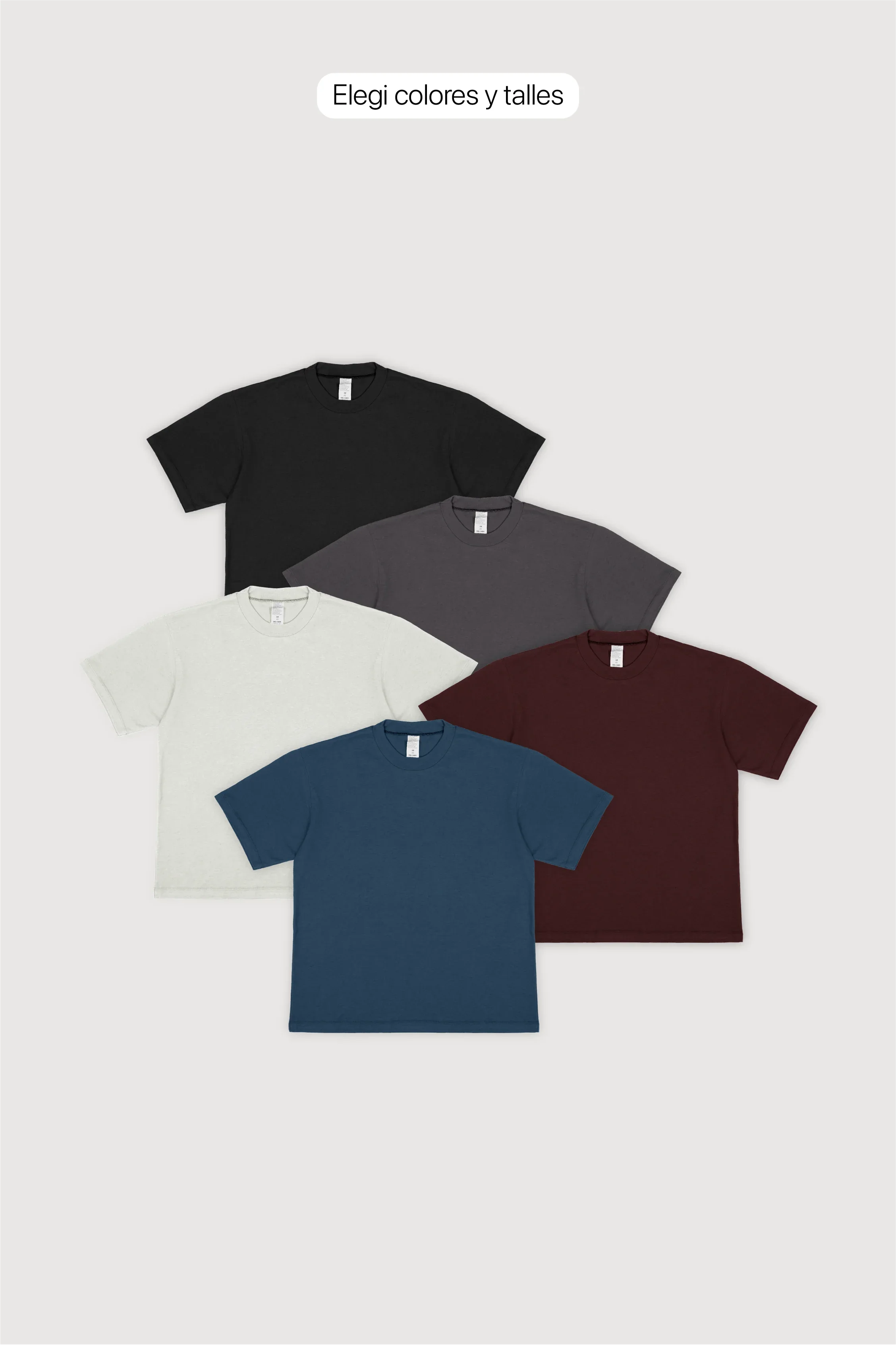 Remera Regular Fit x 5