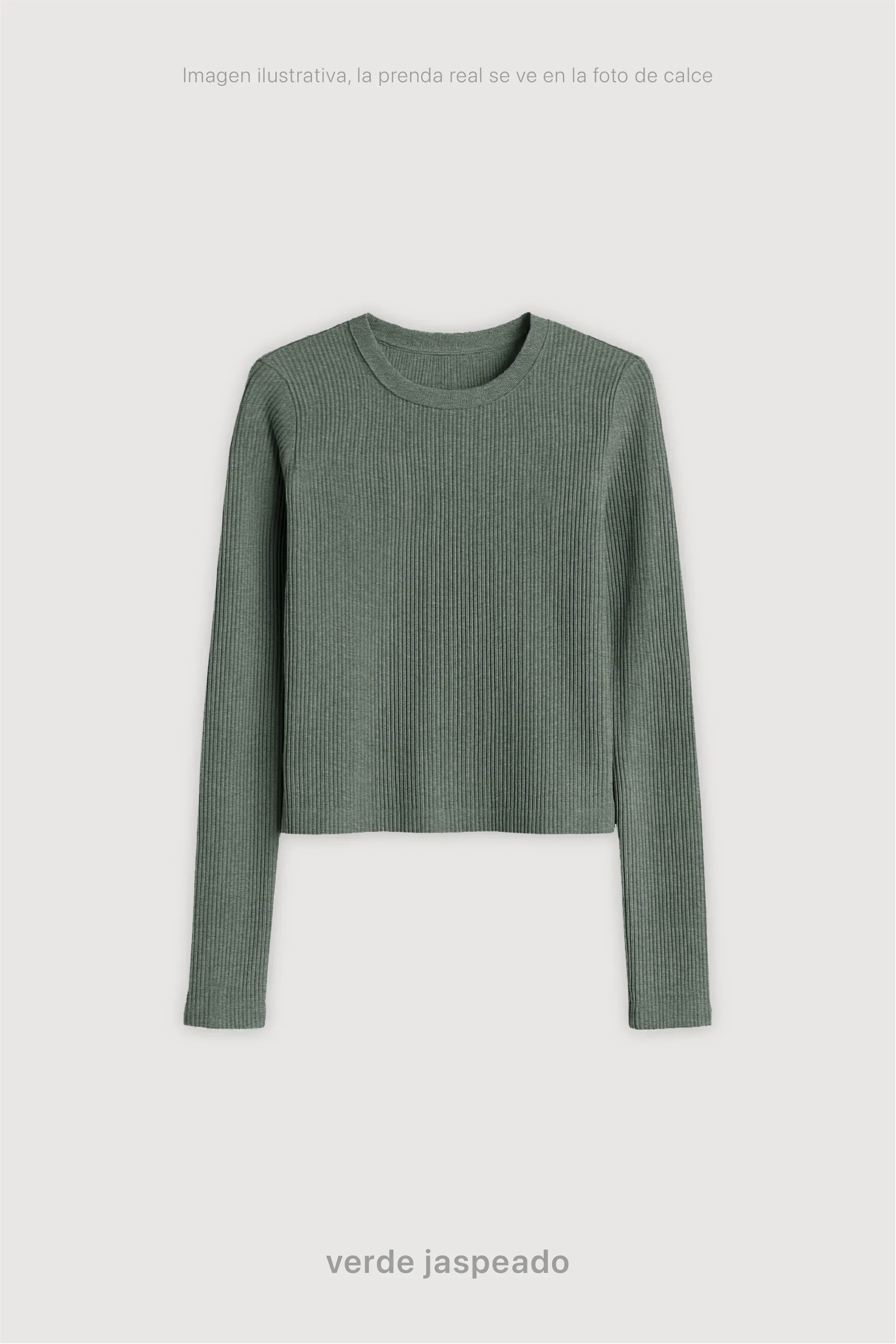 Remera Ribb Manga Larga Crop