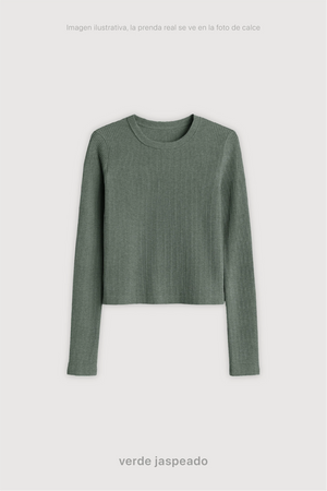 Remera Ribb Manga Larga Crop - Debakle Jasperado