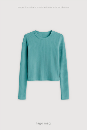 Remera Ribb Manga Larga Crop - Lago Mag
