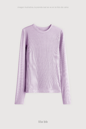 Remera Ribb Manga Larga - Lila Bb