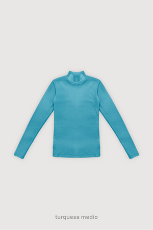Polera Ribb - Turquesa Medio