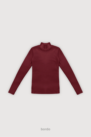 Polera Ribb - Bordo