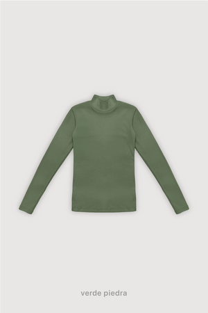 Polera Ribb - Verde Piedra