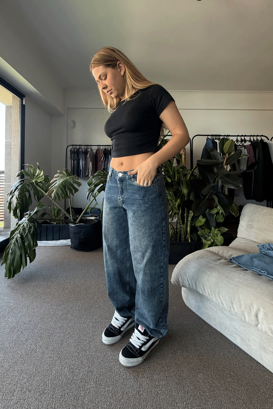 Jean Baggy Vers. Vintage Blue Mujer