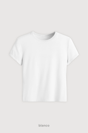 Remera Baby Tee Midi - Blanco