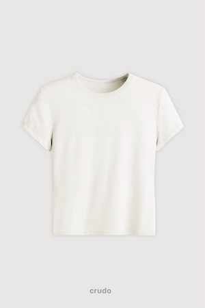 Remera Baby Tee Midi - Crudo
