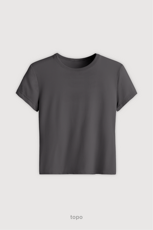Remera Baby Tee Midi - Topo