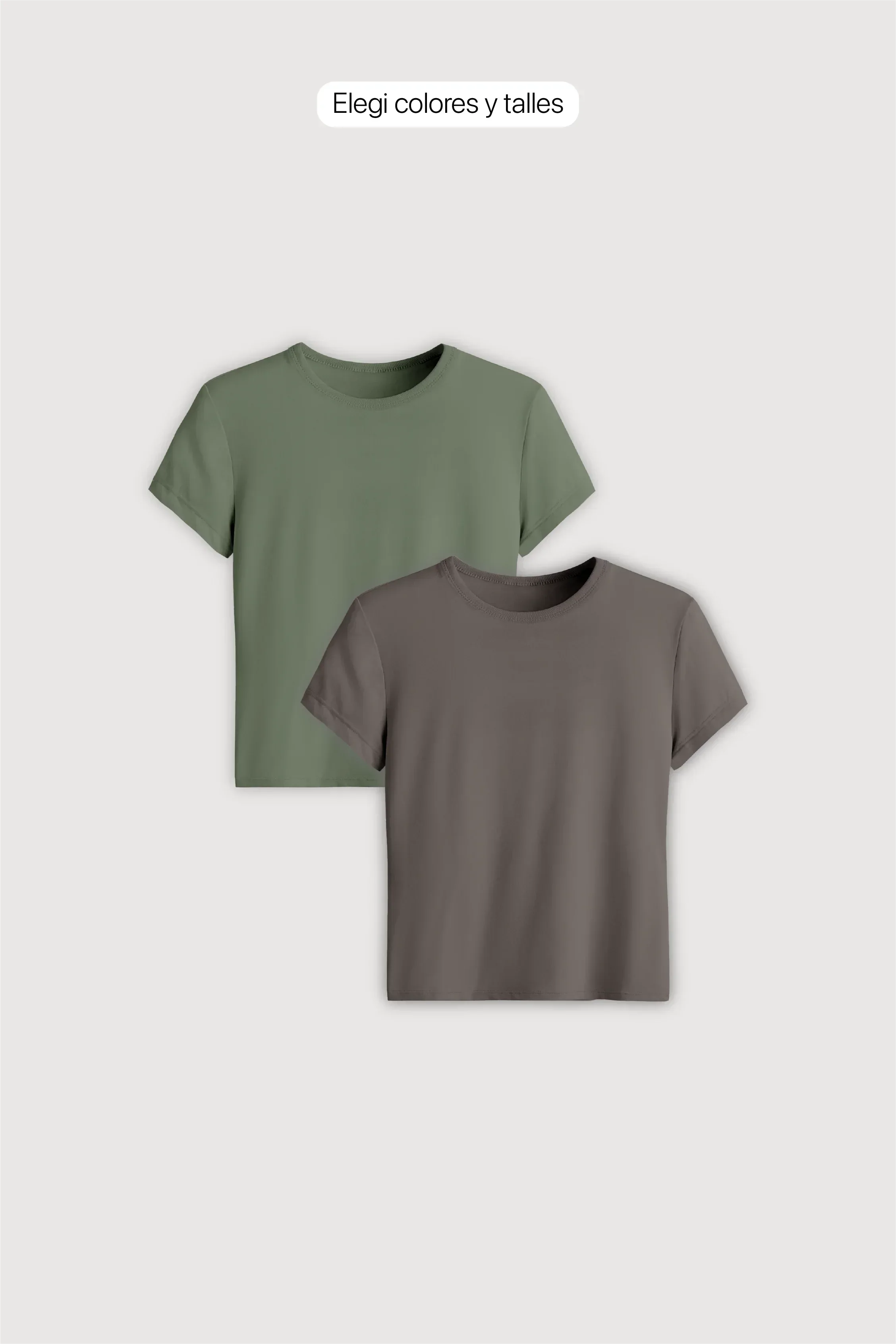 Remera Baby Tee Midi x 2