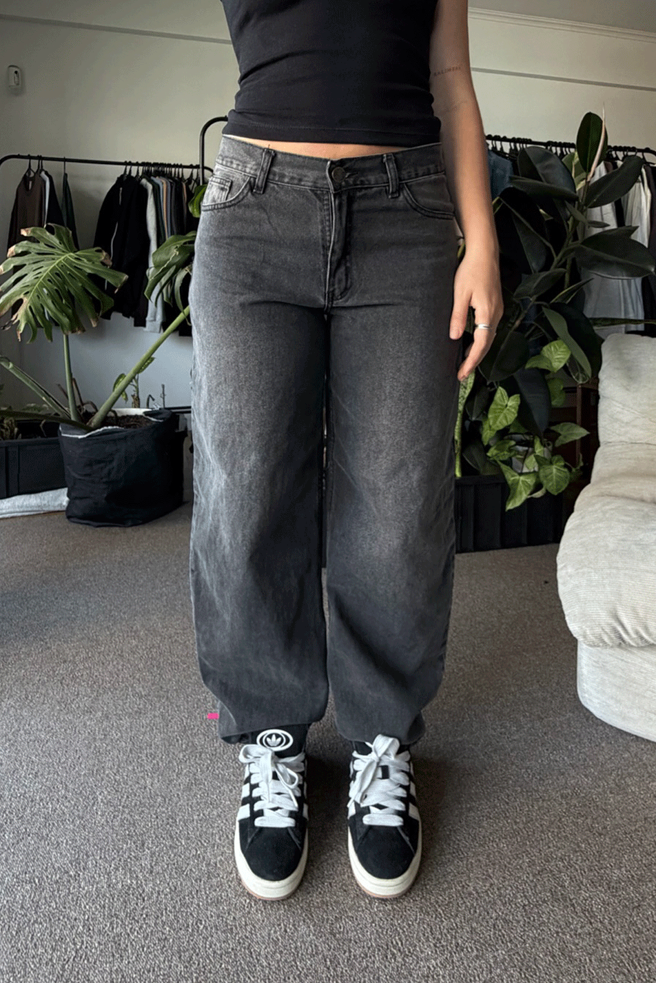 Jean Baggy Old Black Mujer