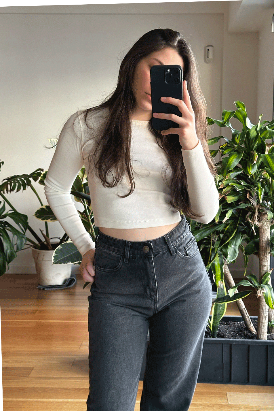 Jean Straight Old Black Mujer