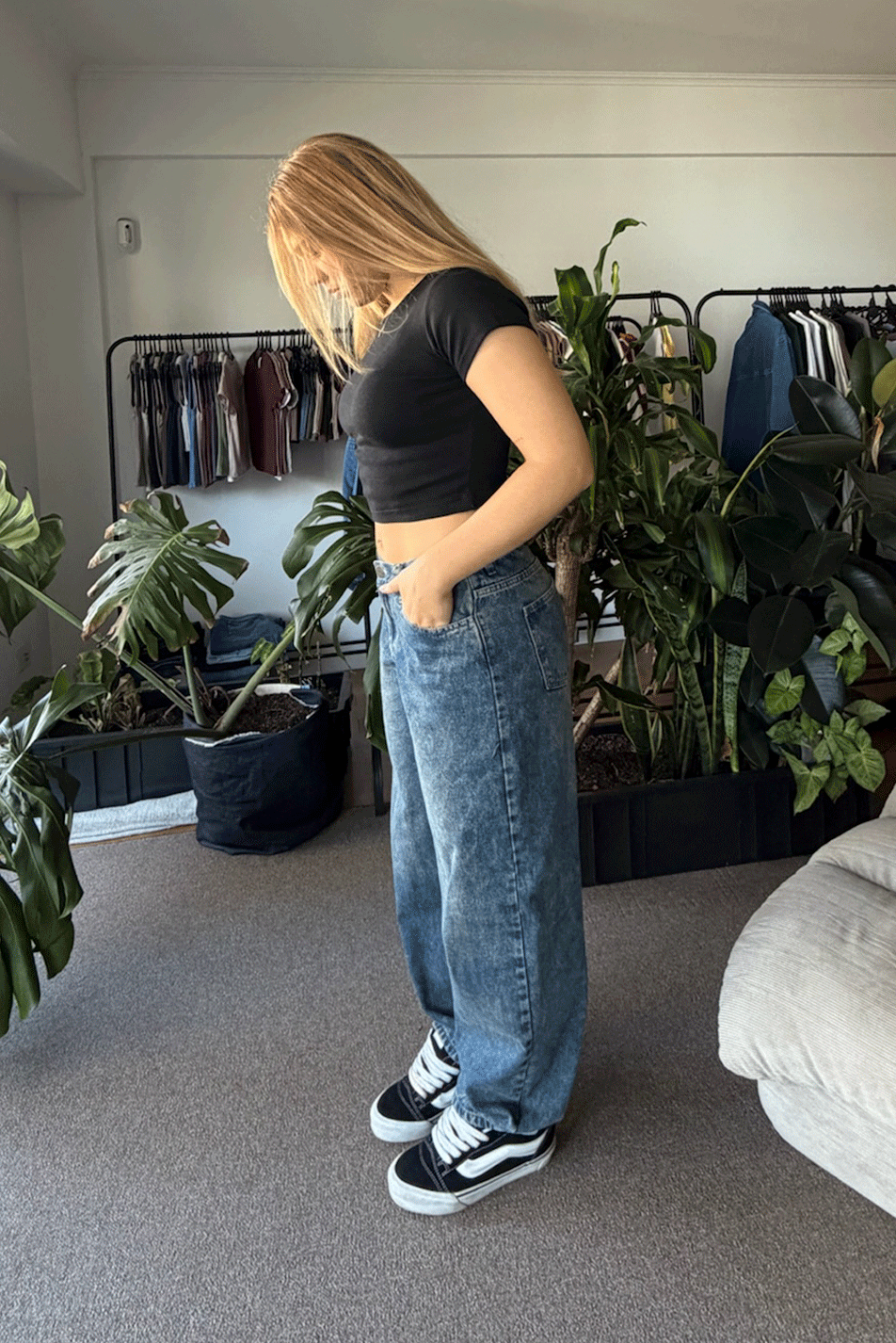Jean Baggy Vers. Vintage Blue Mujer