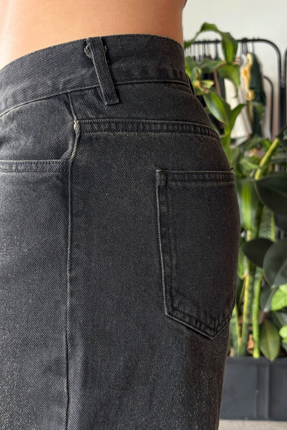 Jean Baggy Oxido Black Mujer
