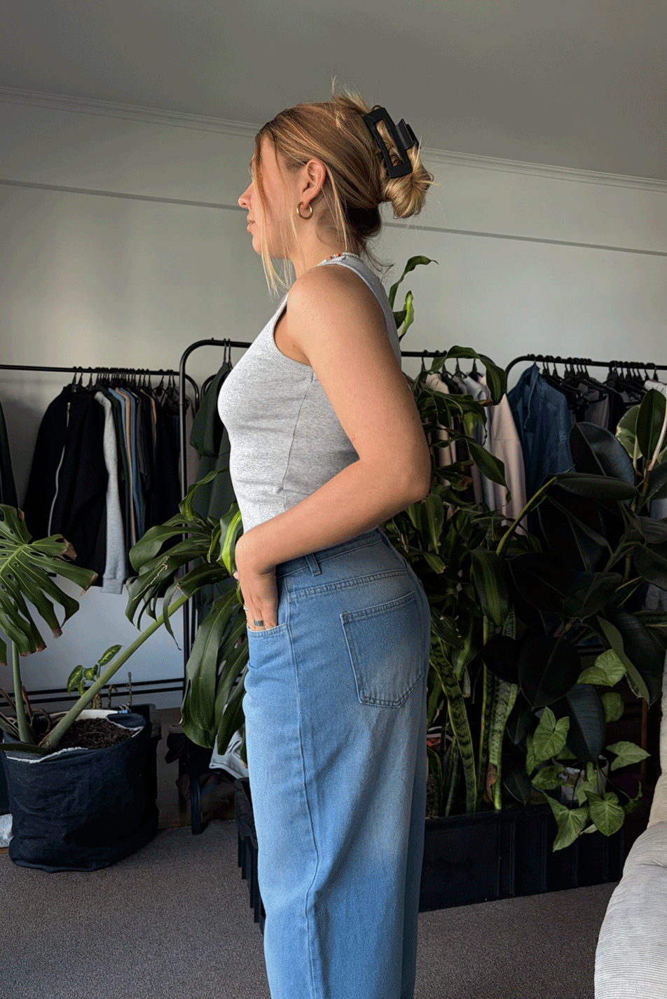 Jean Baggy Pale Blue Mujer