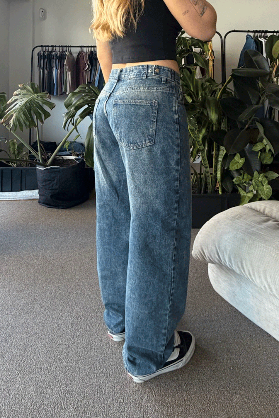 Jean Baggy Vers. Vintage Blue Mujer