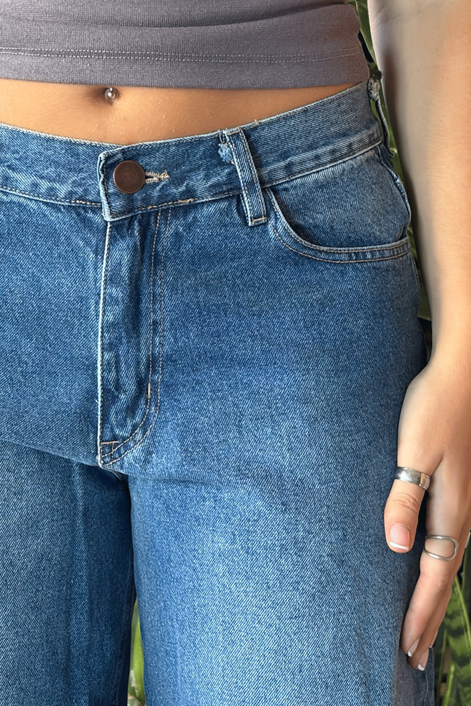 Jean Baggy Blue Mujer