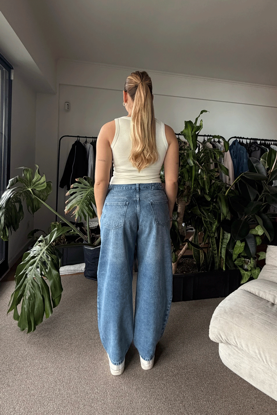 Jean Baggy Light Blue Mujer