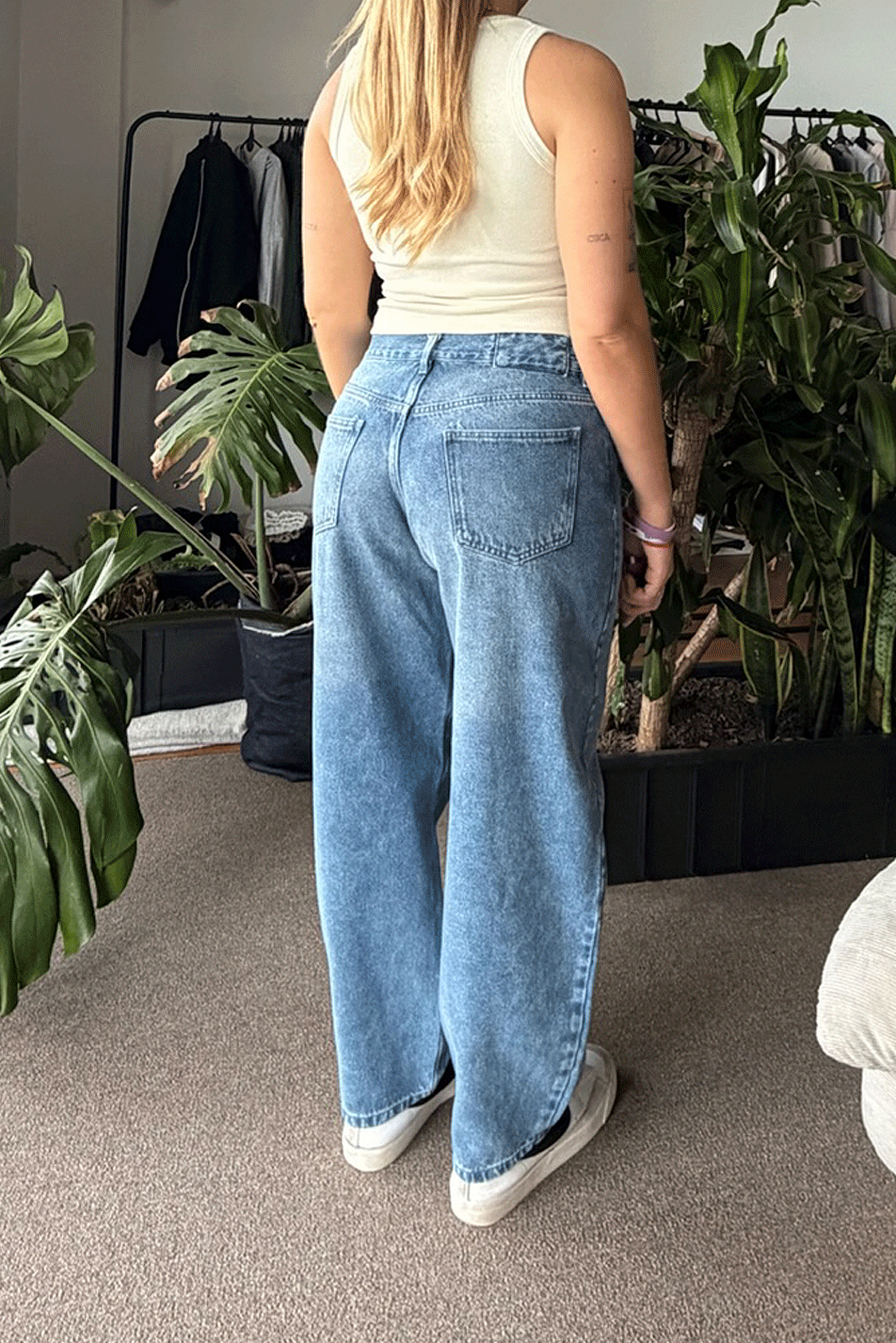 Jean Baggy Light Blue Mujer