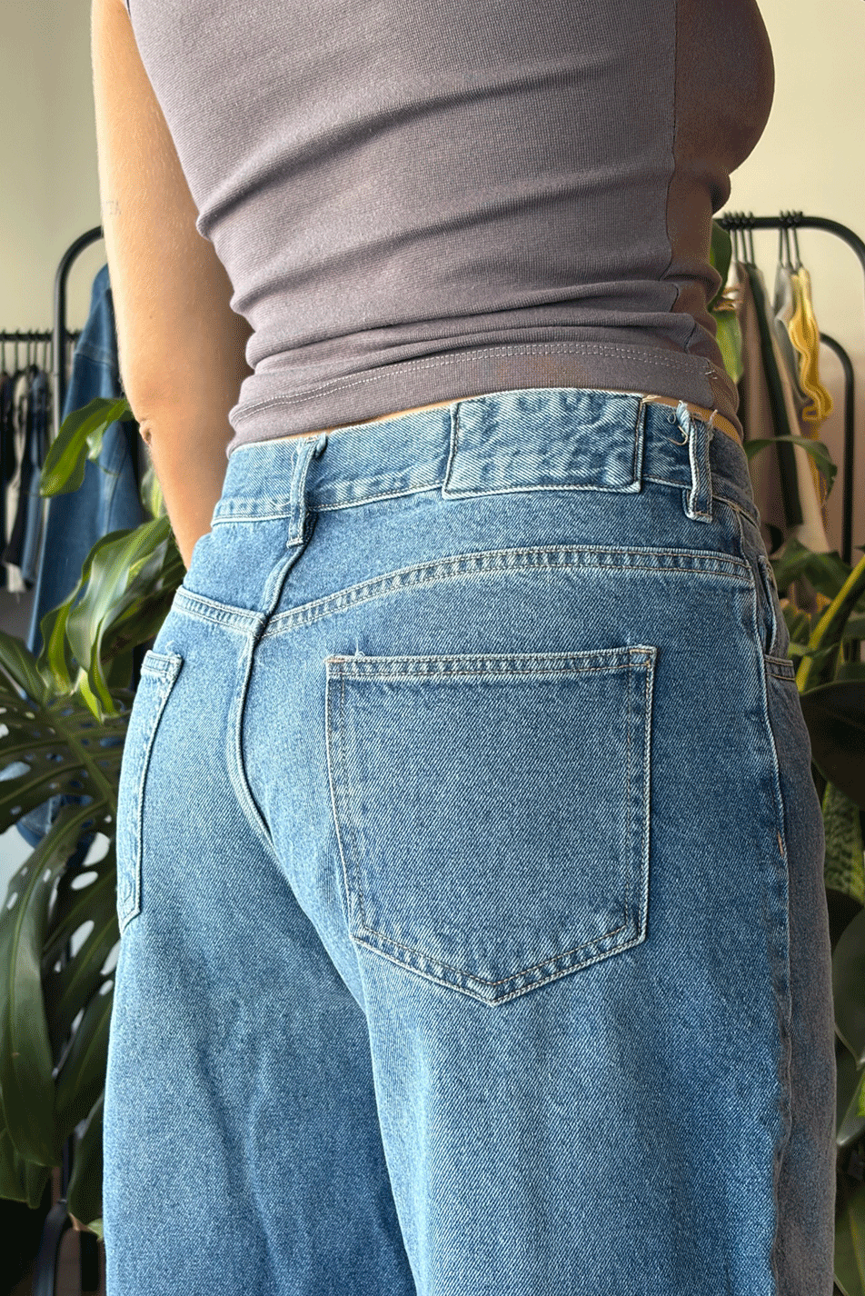 Jean Baggy Blue Mujer