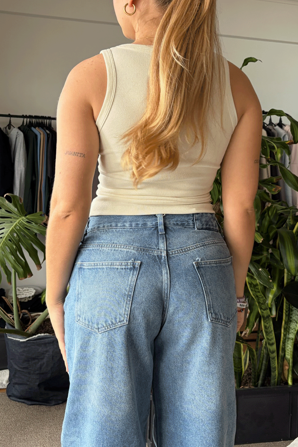 Jean Baggy Light Blue Mujer