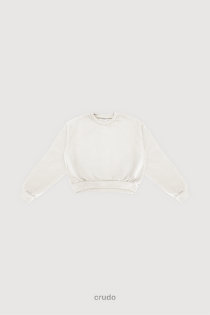 Buzo Wide Cut Frisado - Crudo