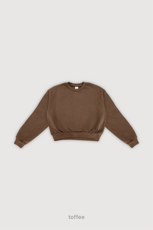 Buzo Wide Cut Frisado - Toffee