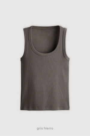 Tank Top Midi - Gris Hierro