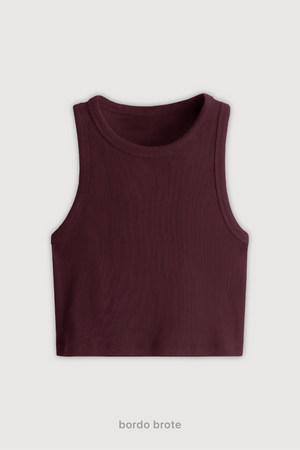 Top Ribb Basic - Bordo Brote