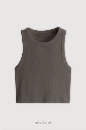 Top Ribb Basic - Gris Hierro
