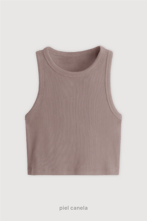 Top Ribb Basic - Piel Canela