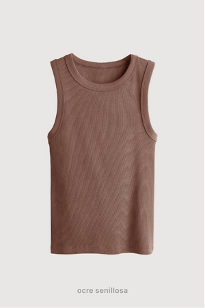 Top Ribb Midi - Ocre Senillosa