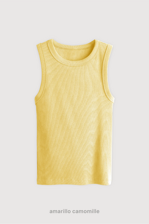 Top Ribb Midi - Amarillo Camomille