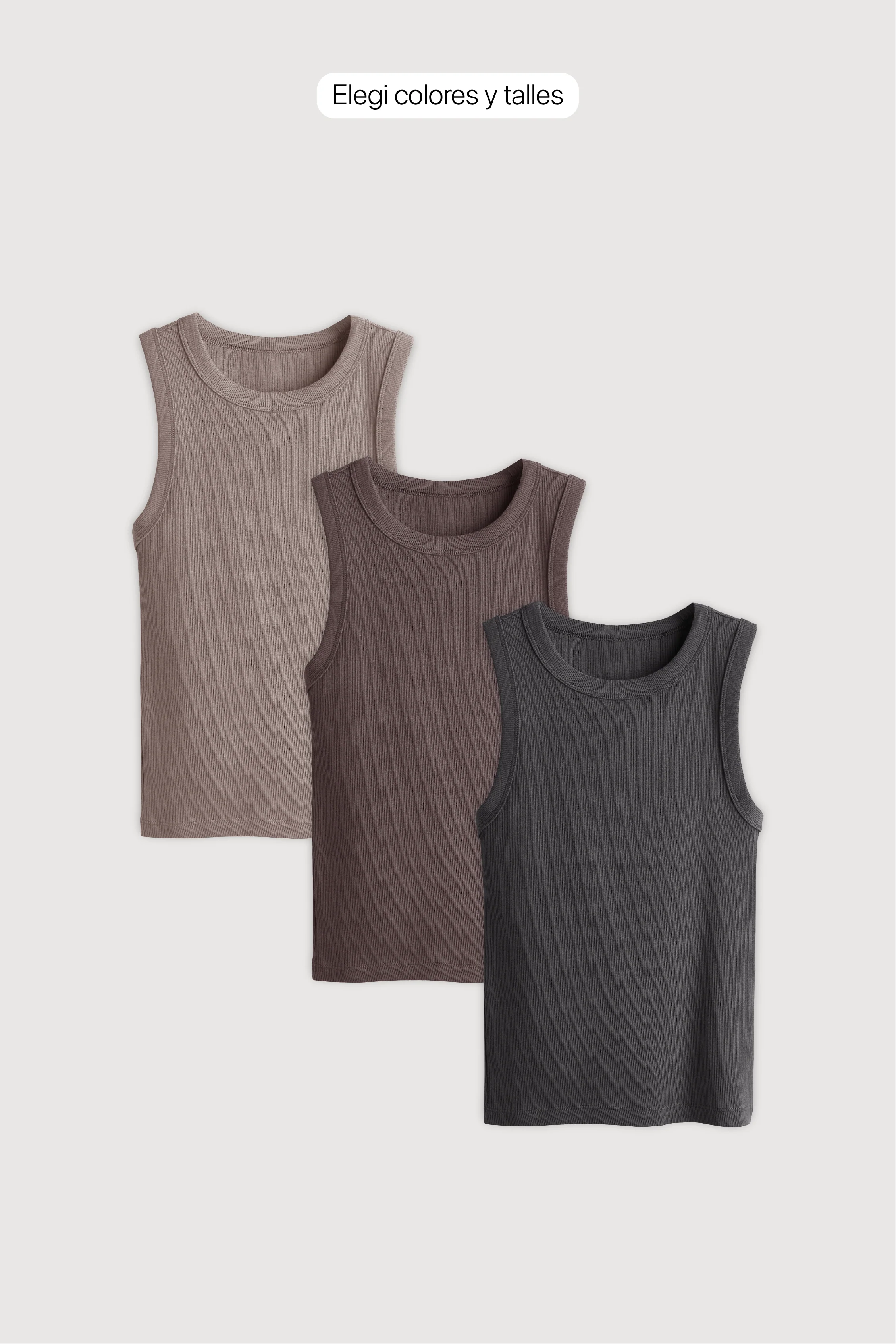 Pack x3 Top Ribb Midi