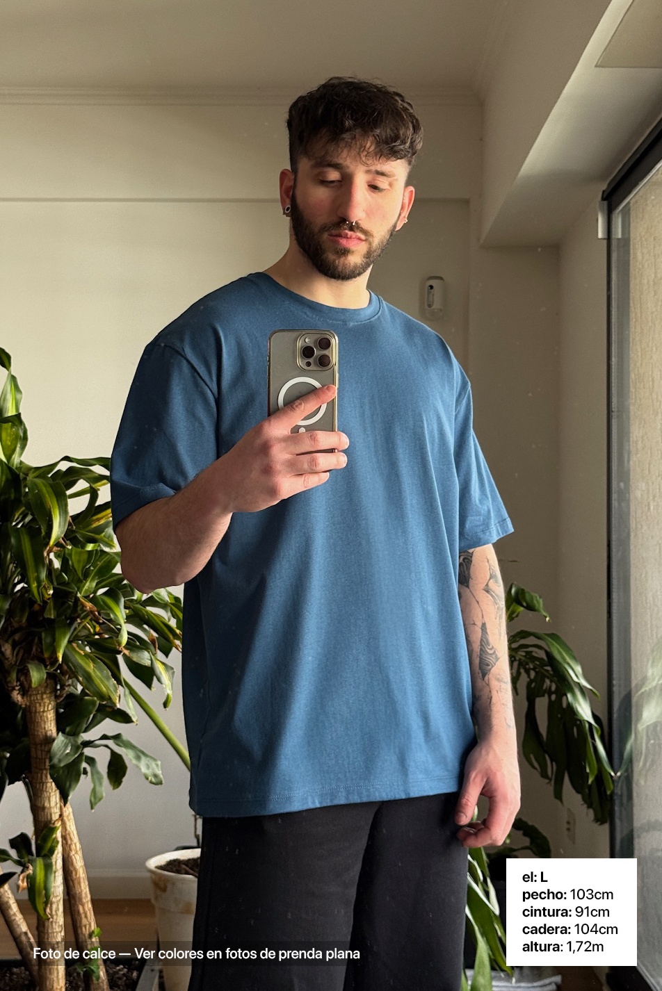 Remera Boxy Fit - Negro