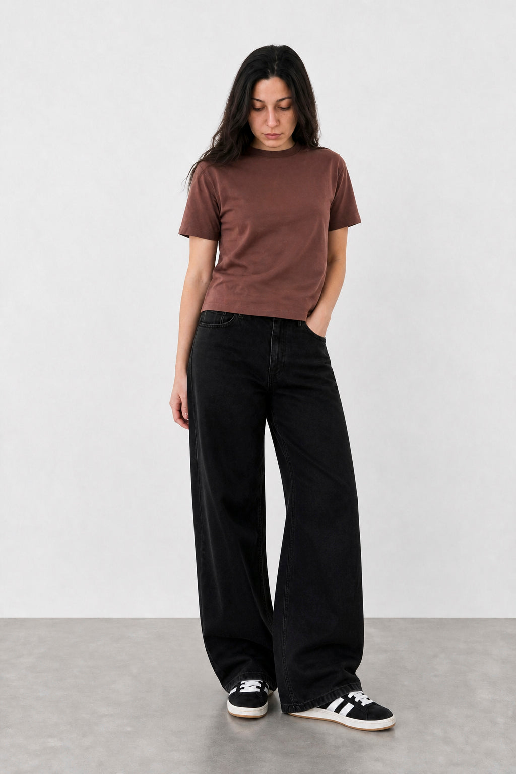 Jean Wide Leg Super Black Mujer