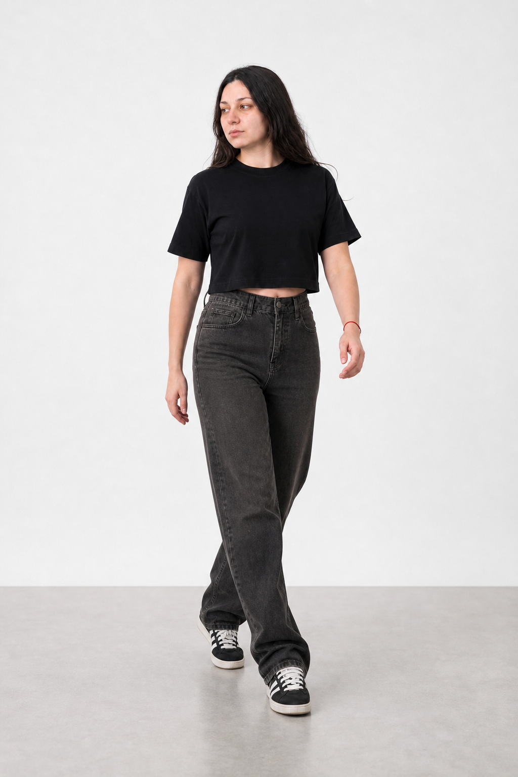 Jean Straight Old Black Mujer