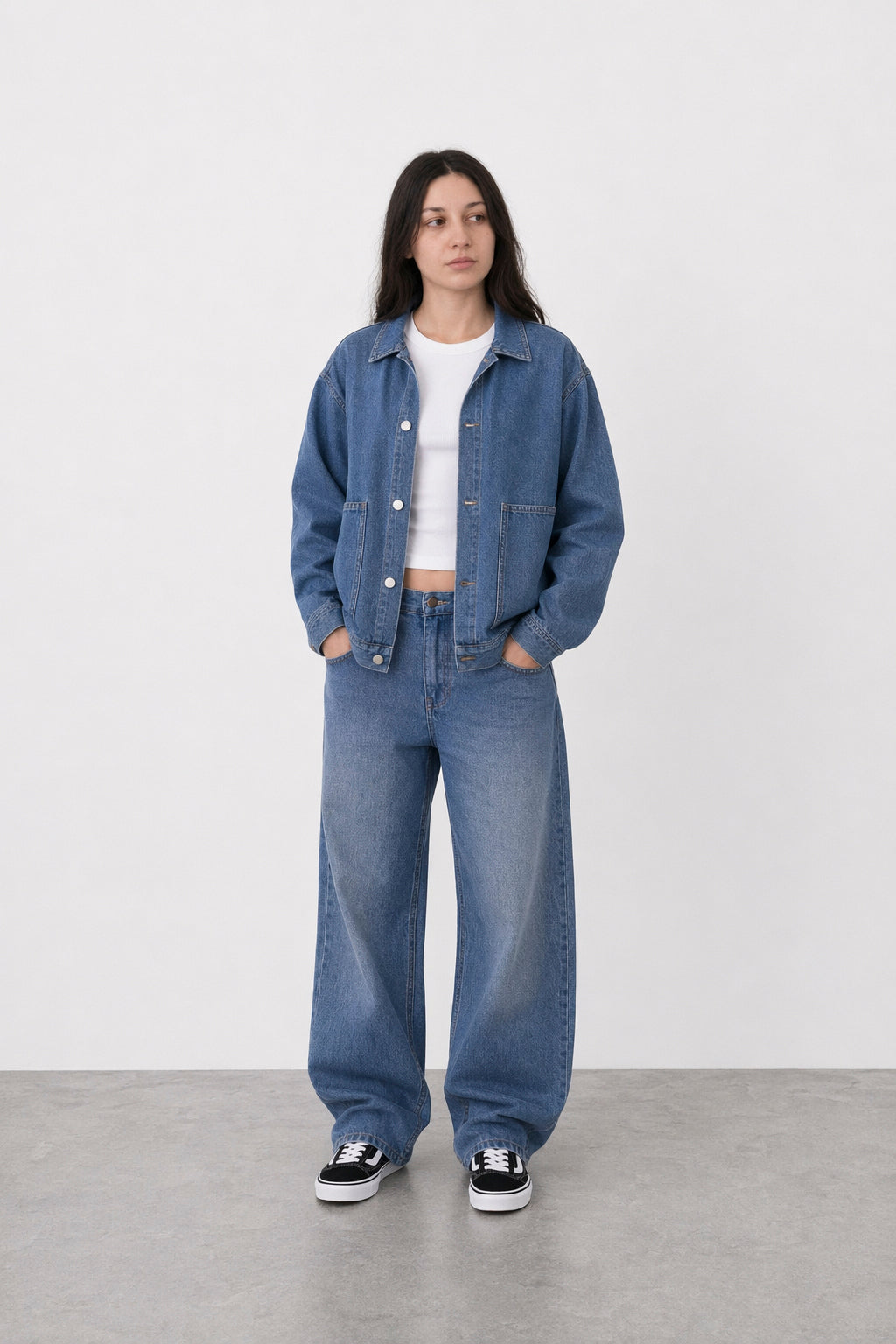 Jean Baggy Blue Mujer