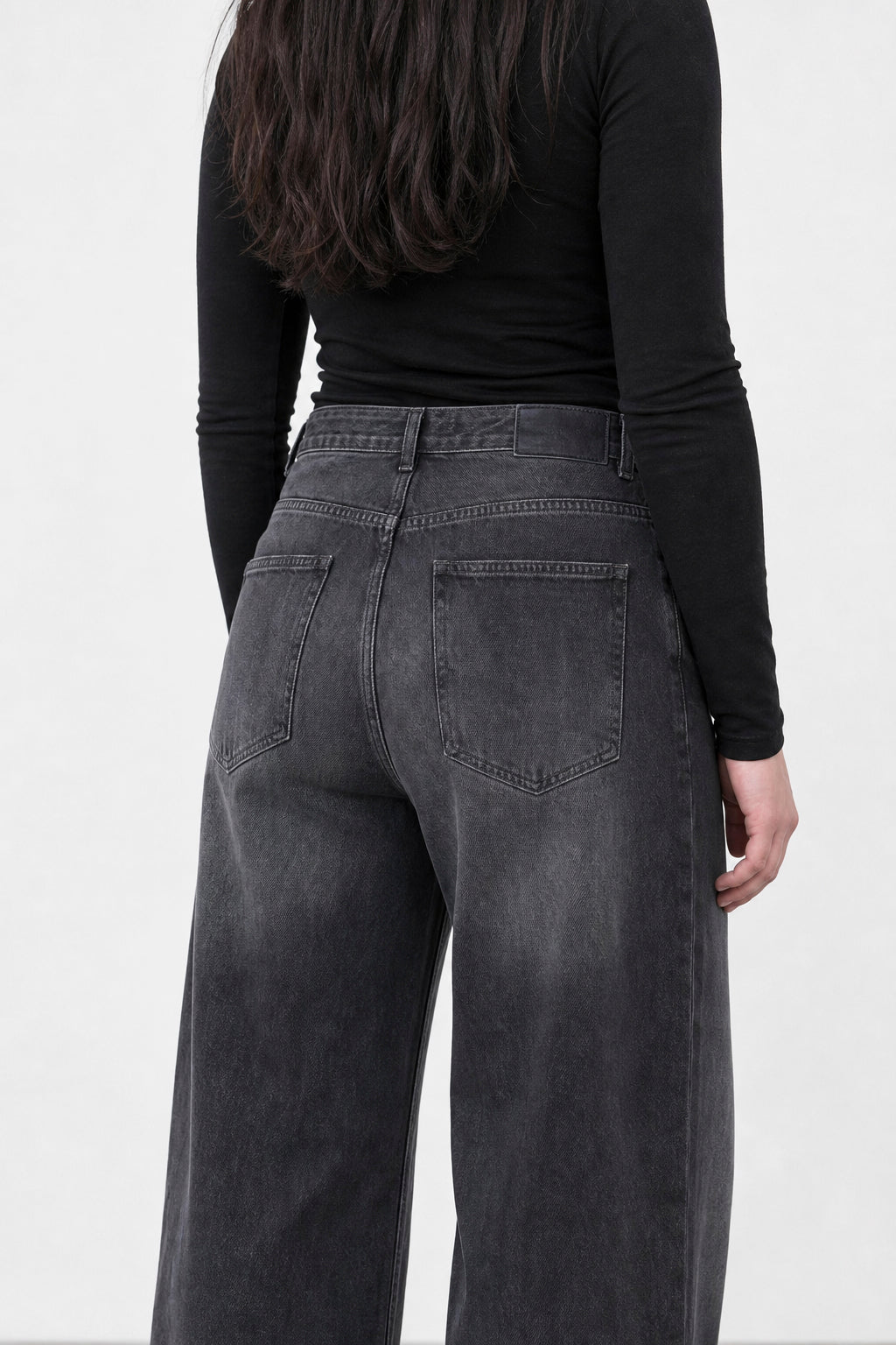 Jean Baggy Old Black Mujer