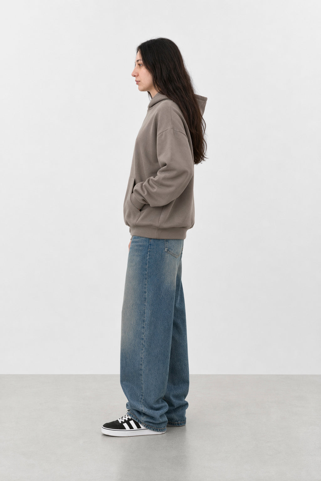 Jean Baggy Oxido Blue Mujer