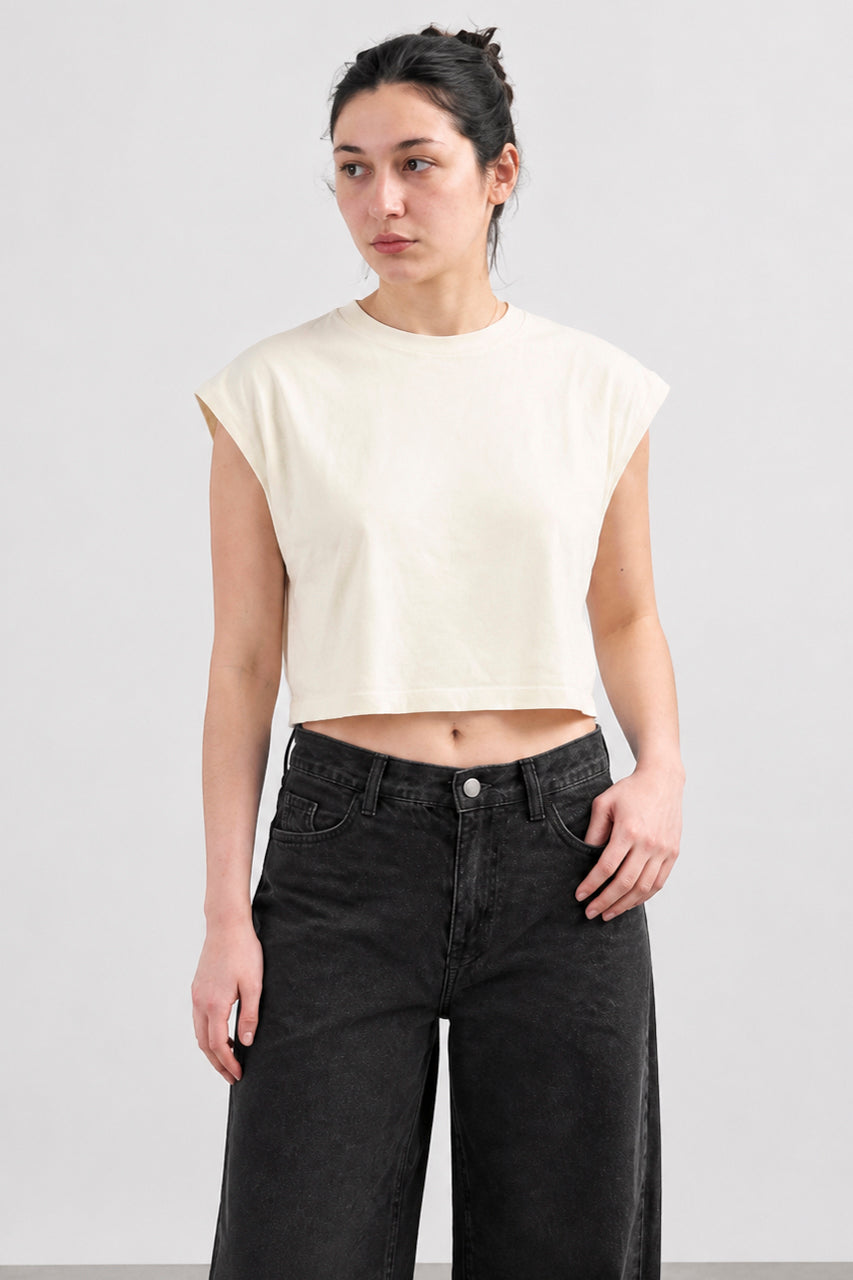 Remera Crop Sin Mangas