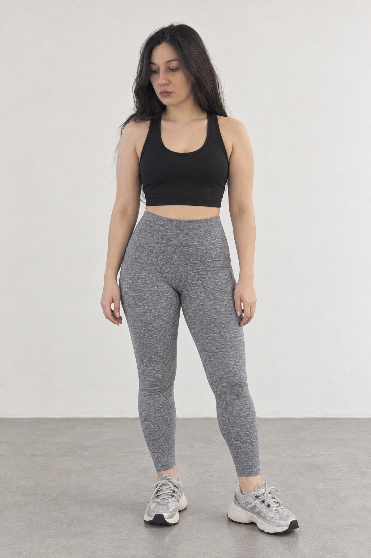 Sport Bra Escote - Negro