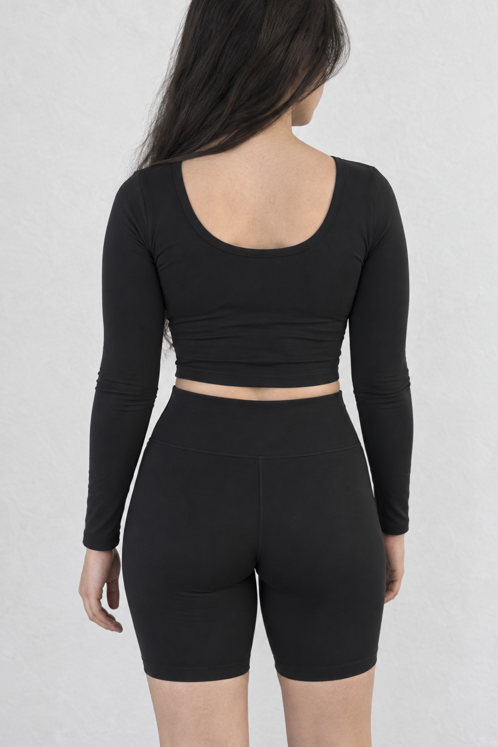 Sport Top Manga Larga - Negro