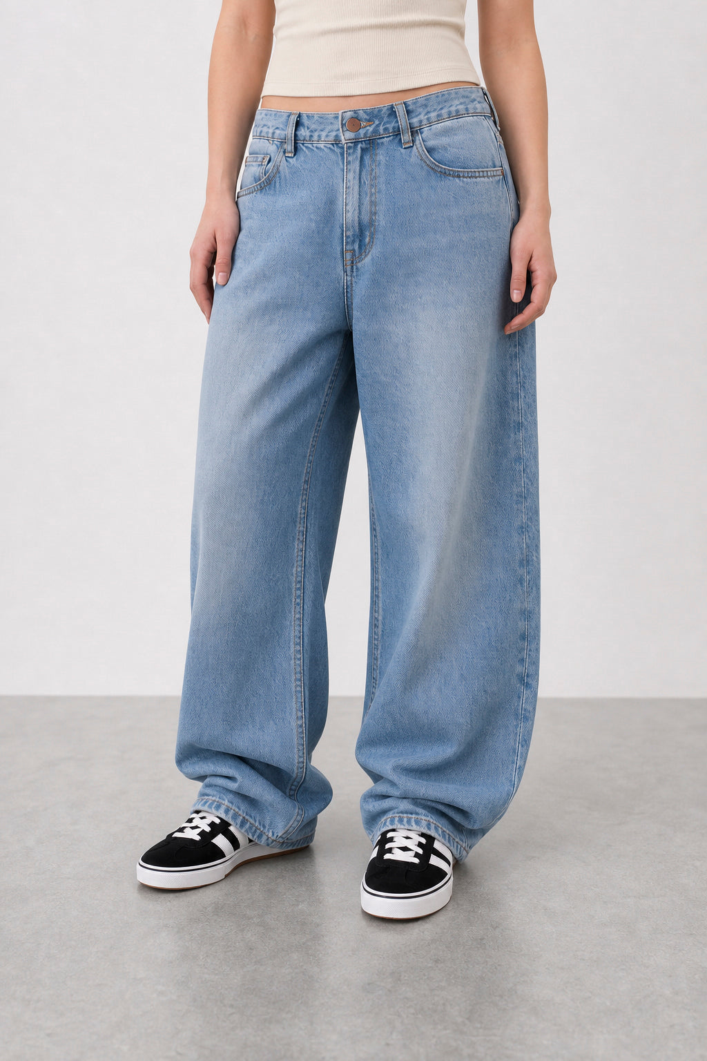 Jean Baggy Light Blue Mujer