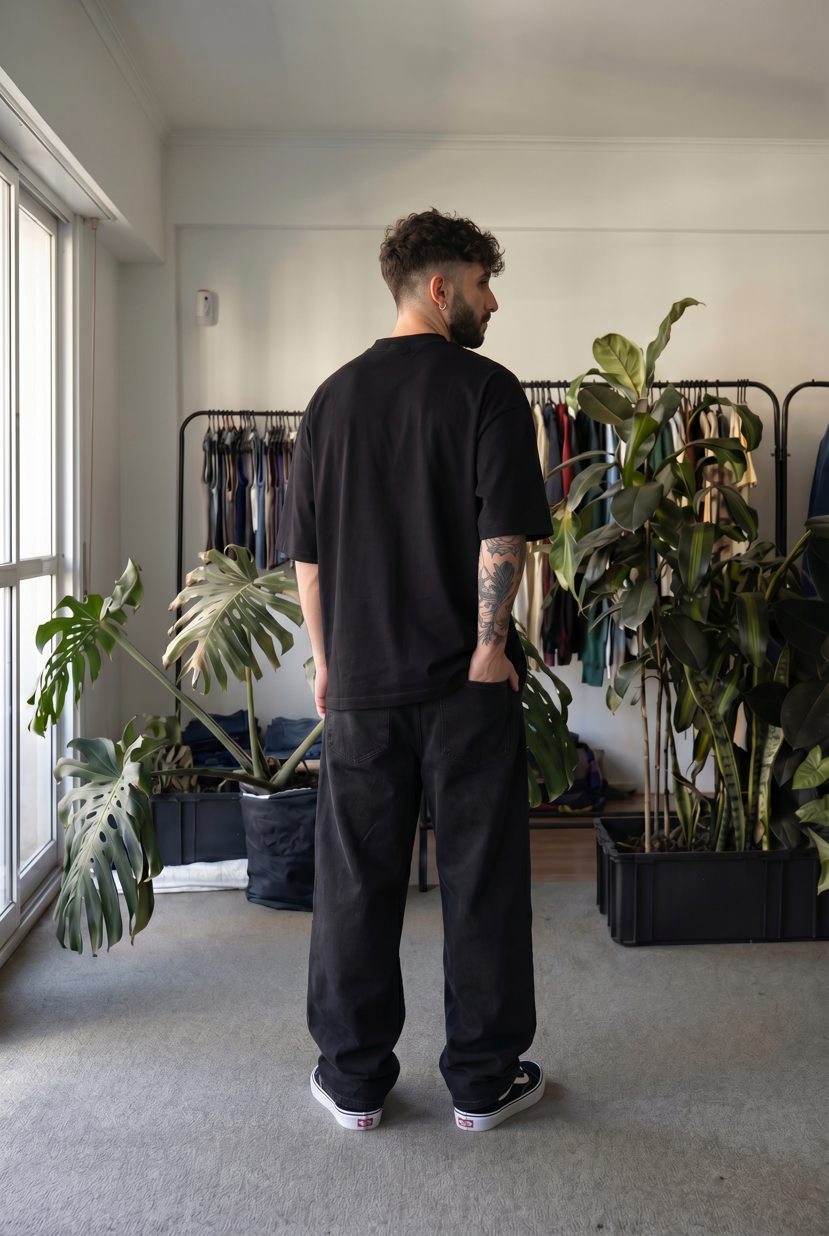 Jean Baggy Super Black Hombre