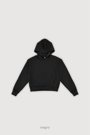 Canguro Wide Cut Frisado - Negro