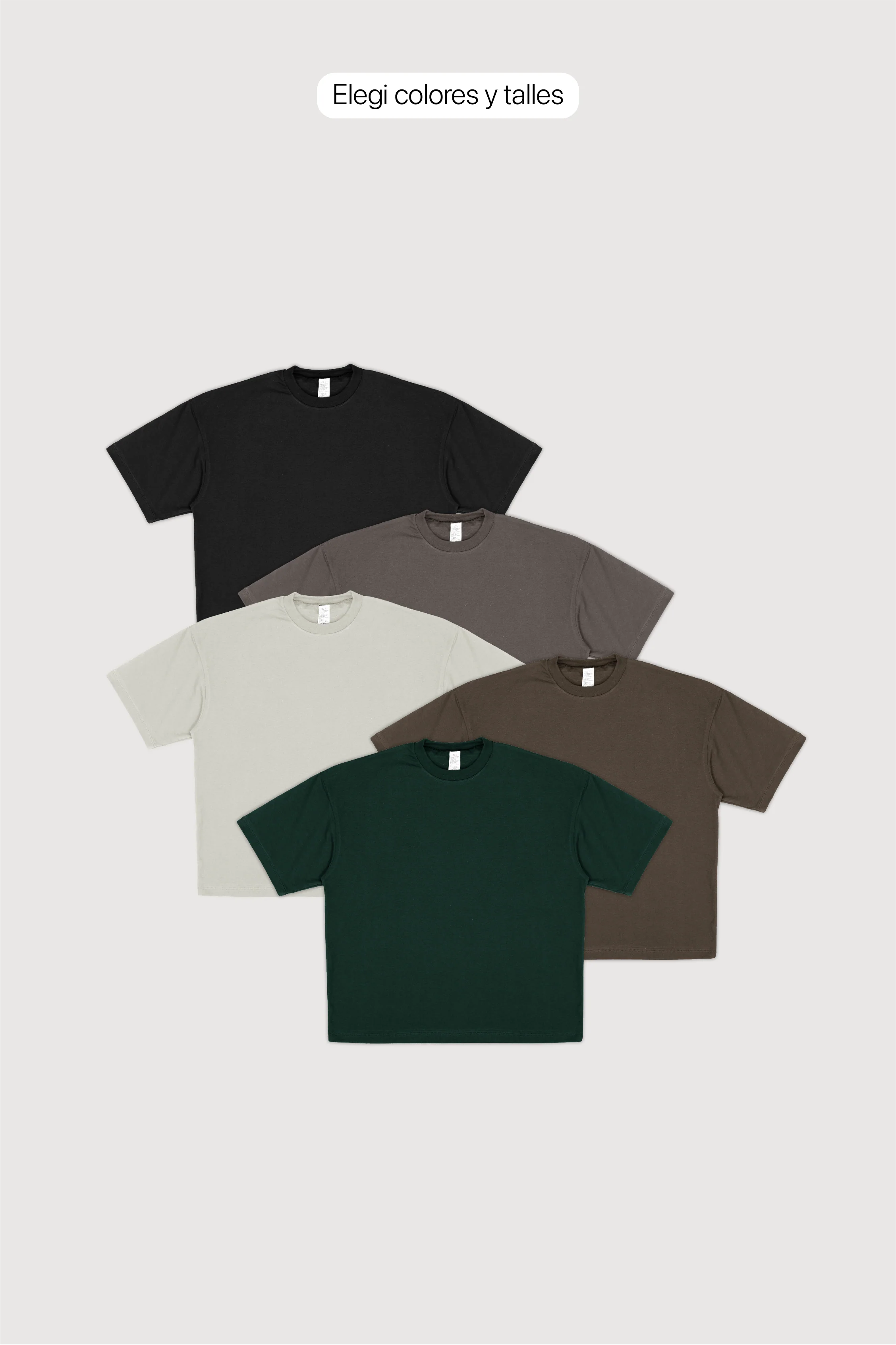 Pack x5 Remera Oversize