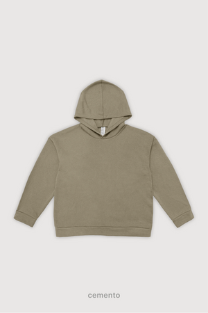 Hoodie Oversize Frisado - Cemento