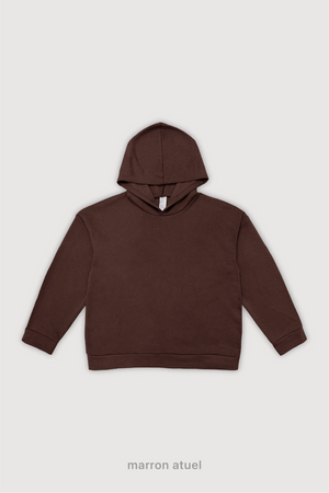 Hoodie Oversize Frisado - Marron Atuel