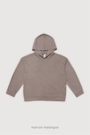 Hoodie Oversize Frisado - Marron Malargue